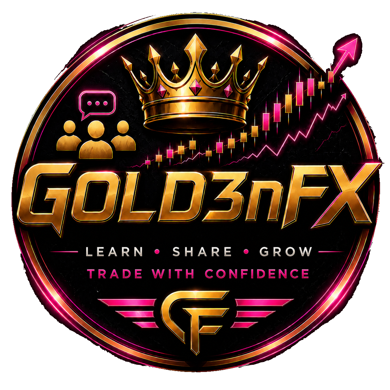 Gold3nFX Learn Share Grow logo